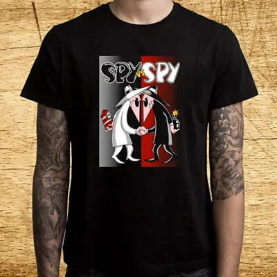$16.99 • Buy Spy Vs Spy Funny Cartoon Logo Men's Black T-Shirt Size S-5XL