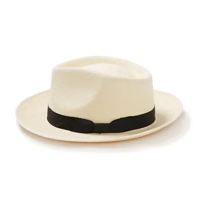 STETSON Retro Panama Fedora Natural Straw Hat (TSRTRO-292481) • $104.99