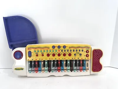 RARE Vintage 1999 Crayola Crayons Binney & Smith Electronic Keyboard W/Storage • $25.87