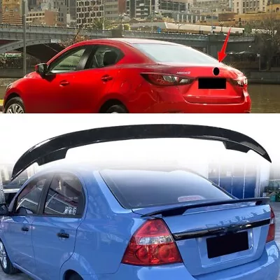 Universal Rear Boot Trunk Sporty Spoiler Wing ABS Glossy Black For Mazda 2 Sedan • $66.49