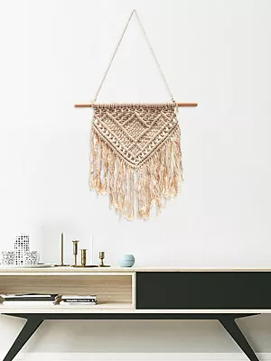 Macrame Wall Hanging Woven Tapestry Wedding Backdrop Bohemian Home Door Art Deco • $14.74