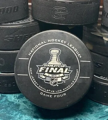 2012 NHL Official Game Stanley Cup FINAL Game 4 Puck NJ Devils LA Kings SherWood • $15.25
