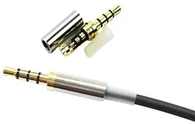 KetDirect Gold 4 Pole 3.5mm Male Repair Headphone Jack Plug Metal Audio Solderi • £9.20