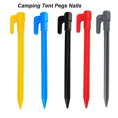 Quality Outdoor Tool Plastic Accessories Tent Stake Camping Nails Tent Pegs • £3.86