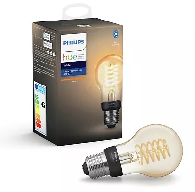 PHILIPS HUE Flame 2100K White Filament Smart LED Light Bulb E27 Screw 7W NEW BT • $47.95