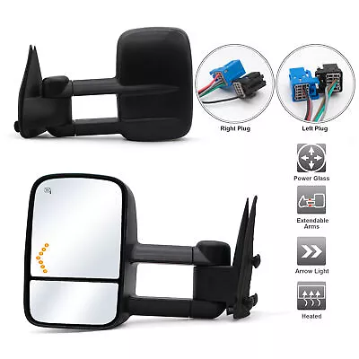 Tow Mirrors For 2004-2006 Chevrolet Silverado 1500 2500 3500 Power Heated Signal • $98.61