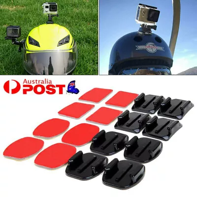 8Pcs Flat Curved Adhesive Mount Helmet Accessories For Gopro Hero 1/2/3 /3+ Kit • $11.98