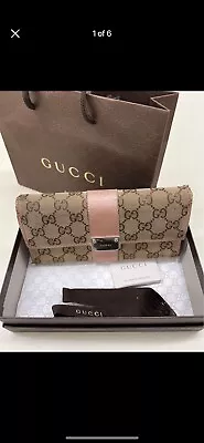 GUCCI Continental Long Wallet Pink Accent | Authentic And Pre-loved • $155