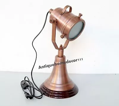 Thanksgiving Vintage Marine Antique Copper Desk Spotlight Table Lamp Nautical • $178.02