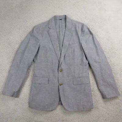 J.CREW Ludlow Blazer Suit Jacket Sport Coat 38R Slim Fit Linen Cotton Somelos • $74.98