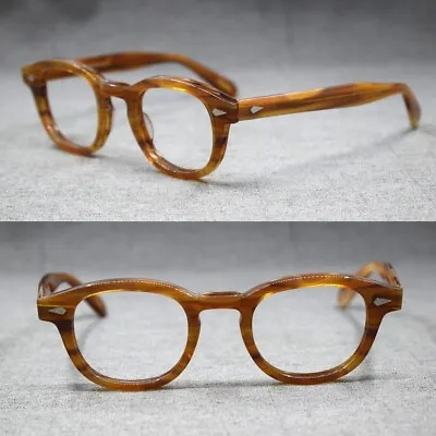 44 46 49mm Acetate Eyeglass Frames Full Rim Vintage Glasses Retro Johnny Deep • $21.15