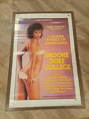 BROOKE DOES COLLEGE US ONE SHEET ORG POSTER BROOKE FIELDS CODY NICOLE 1984 27x41 • $25