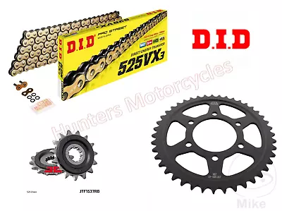 Kawasaki Z1000SX DID Gold X-Ring Chain And JT Black Sprocket Kit Set • £107.97