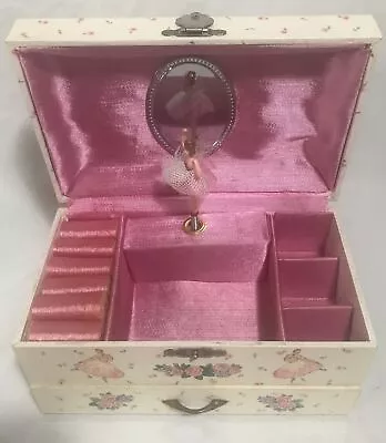 1993 Lillian Vernon LVC Turning Ballerina Wind-up Musical Jewelry Box Ballet • $19.99