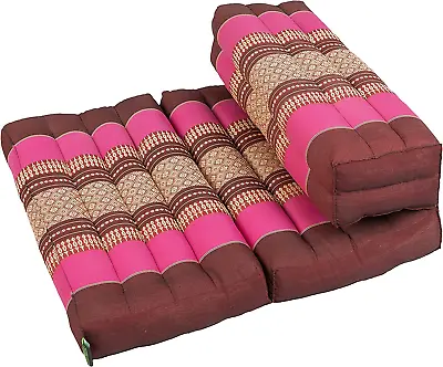 Kapok Dreams ™ Foldable Meditation Cushion 100% Kapok Zafu/Zabuton Thai Design • $90.92
