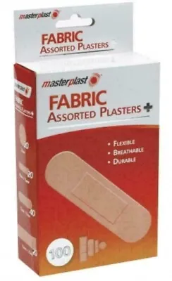 100 Plasters Assorted Waterproof Fabric Hypoallergenic Neon Sports Nasal Plaster • £3.99