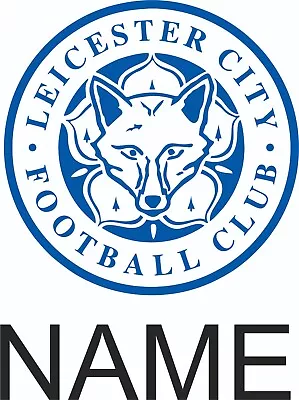 Leicester Foxes Football-Clu+NAME-Stickers-Decals- Car-Wall-Window-142mm-142mm • £2.50