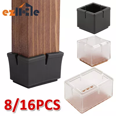 $12.99 • Buy 8/24X Cover Table Floor Protector Cap Furniture Leg ChairFeet Square