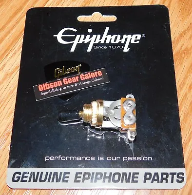 Epiphone Les Paul Switch Gold Straight Toggle 3 Way Black Tip Guitar Parts NOS • $39.99