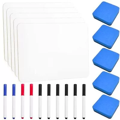 5 Pack Dry Erase LapBoards 9 X12  Dry Erase Boards Double-Sided Small Mini Wh... • $27.46
