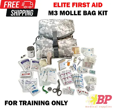 Elite First Aid M3 MOLLE Compatible Military Style Rescue Training KIT - Camo • $39.95