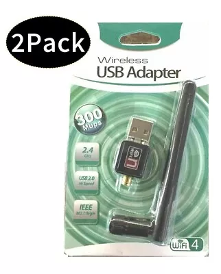 Antena Wifi USB 300Mbps Mini Adaptador De Red 802.11n/g/b Para PC Desktop Laptop • $15.15