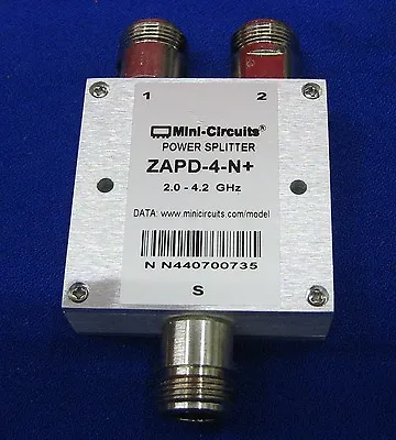 MINI-CIRCUITS POWER SPLITTER ZAPD-4-N+ 2.0-4.2 GHz • $40