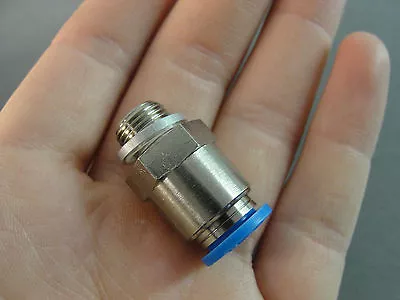 FESTO HYDRAULIC PNEUMATIC AUTOMATION 5/16  THREAD STRAIGHT PUSH IN FITTING 8mm • $3.44