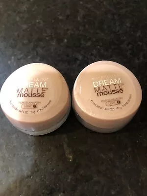 (2X) Maybelline Dream Matte Mousse Foundation #1 LIGHT - PORCELAIN IVORY Sealed • $20