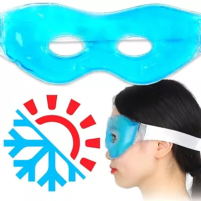 COOL/WARM GEL EYE MASK Hot Cold Compress Thermal Headache Tension Heat/Ice Pack • £3.98