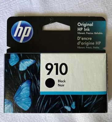 HP 910 Black Noir Ink Cartridge Genuine New/Sealed Retail Box 2021 • $11.99