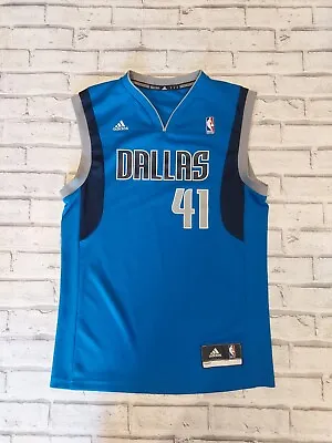 £15 • Buy Dirk Nowitzki Dallas Mavericks Offical Adidas Jersey Size Small Adult