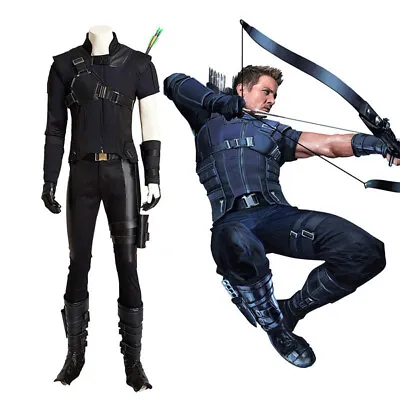Captain America Civil War Hawkeye Cosplay Costume Full Set Men Costume Halloween • $233.72