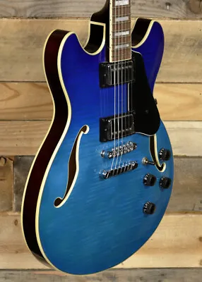 Ibanez AS73FM Semi-Hollowbody Guitar Azure Blue  Gradation • $549.99