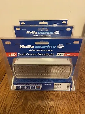 Hella Marine 980950071 Sea Hawk Xl Dual Color Led Floodlights Blue/White 12W 680 • $179