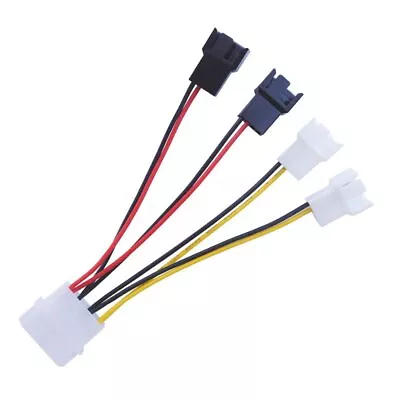 4-Pin Molex To 3-Pin / 4 Pin Computer Fan Power CableFan Speed Control Cable ... • $13.34