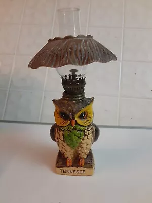 Vintage Owl Shaped Mini Oil Lamp With Shade Japan Tennessee • $29.99