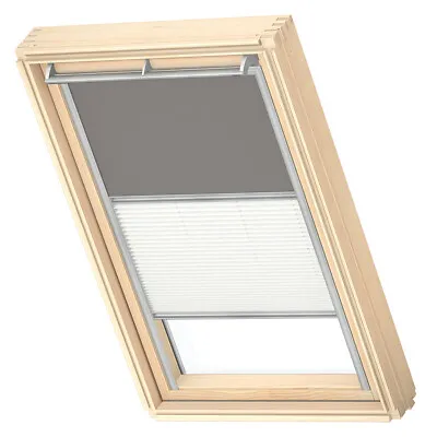 VELUX 2 In 1 Pleated And Blackout Roller Blinds For VELUX Roof Windows (DFD) • £126.09