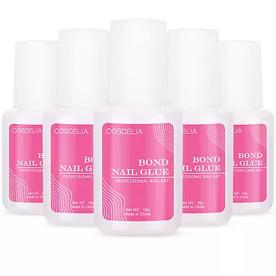 Nail Tips Glue 10g Super Bond Nail Glue With Brush Extra Strong False Nail Tips • $3.43