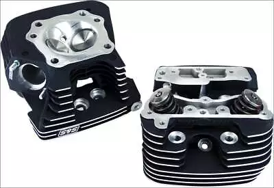 S&S Cycle 90-1106 Black Super Stock 89CC Cylinder Heads - Harley Twin Cam 99-05 • $1549.76