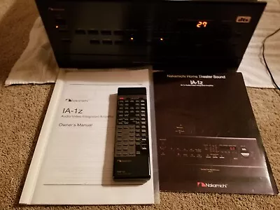 Nakamichi IA-1Z Audio Video Integrated Amplifier W Remote Control Manual WORKING • $419.99