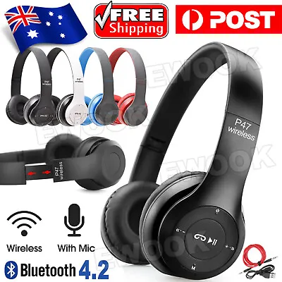 $15.95 • Buy Noise Cancelling Wireless Headphones Bluetooth 4.2 Earphone Headset With Mic Hot