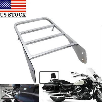 Motorcycle Rear Sissy Bar Luggage Rack For Yamaha V-Star 400 650 1100 XVS Chrome • $31.60