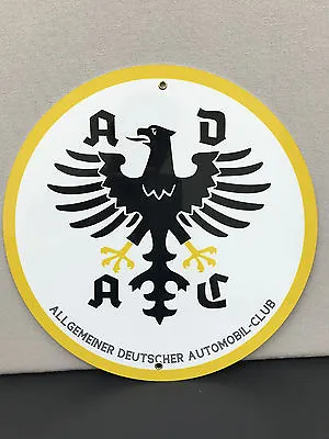 ADAC German Garage Sign Man Mercedes BMW Cave Advertising  Round • $22