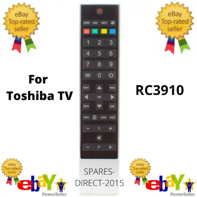 £5.80 • Buy New Design RC3910 / RC-3910 Remote Control For Toshiba TV 32BV502B 