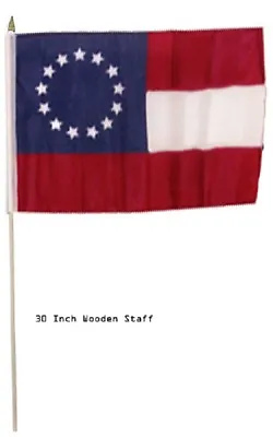 12x18 Wholesale Lot 12 1st National Stars Bars 13 Stick Flag 30  Wood Staff • $28