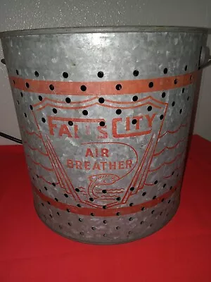 Vintage Falls City Air Breather Minnow Bucket In Solid Good Condition! • $35