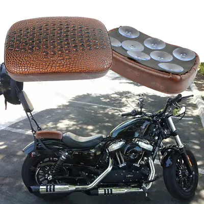 Alligator Motorcycle Rear Passenger Pillion Pad Seat 8 Suction Cups For Harley • $27.16