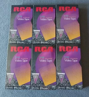 Lot Of 6 VHS Tapes RCA Blank T-120 Hi-Fi Stereo Video Tapes NEW SEALED Fast Ship • $20.95