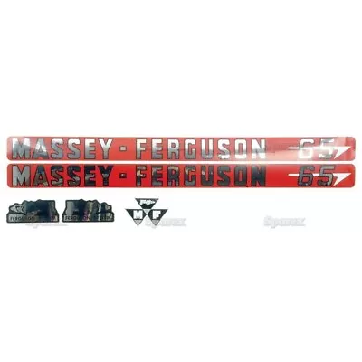 Decal Set For Massey-Ferguson MF 65 MF65 Tractor - Hood/Seat - Sparex Vinyl Kit • $52.95